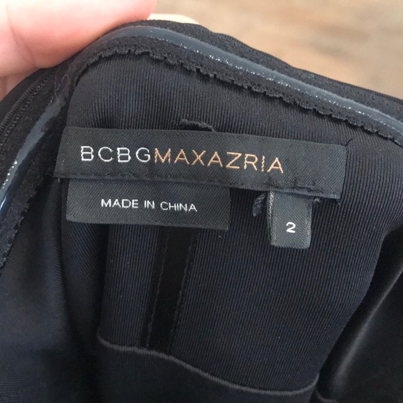 BCBG Black Strapless Cocktail Dress Size 2 - Picture 4 of 5